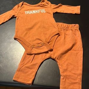 3/6 month thankful outfit